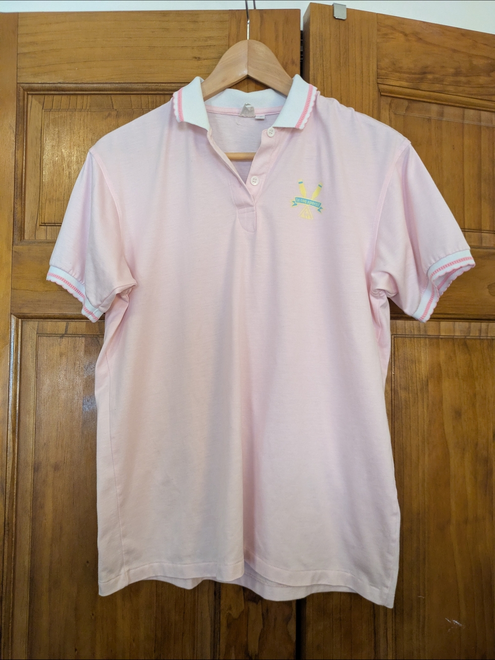 Le Coq Sportif Woman's Vintage Light Pink Polo Shirt
